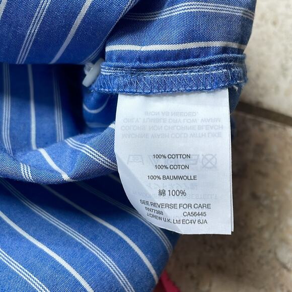 MADEWELL Courier Stripe Button Back Shirt In Midnight Sea - Picture 12 of 13